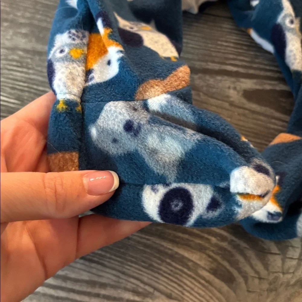 Fleece Place Blue Animal Print Kids Footie